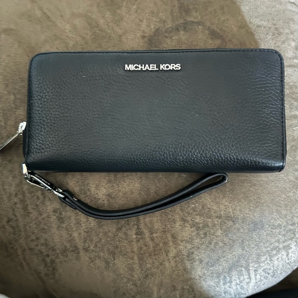 Michael Kors Black Tote with MK Charm - Picture 2 of 3